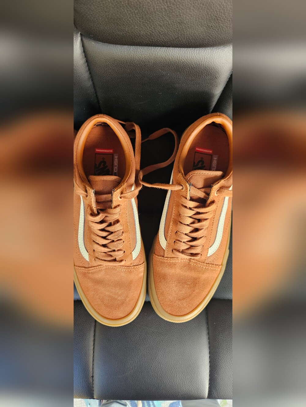Vans Men's Tan Suede Old Skool Sneakers - Picture 6 of 9